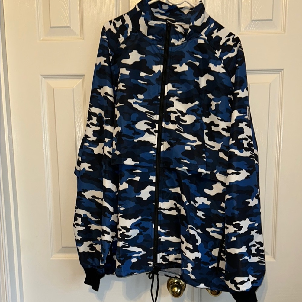 Moss Brown  Blue Camouflage Sweatsuit